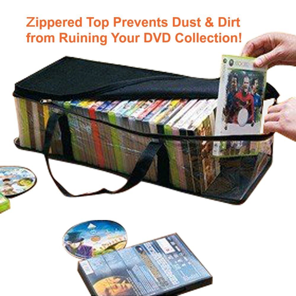 Globalis Portable DVD Storage Bag, 4Pack Stores 40 DVDs Each Bag