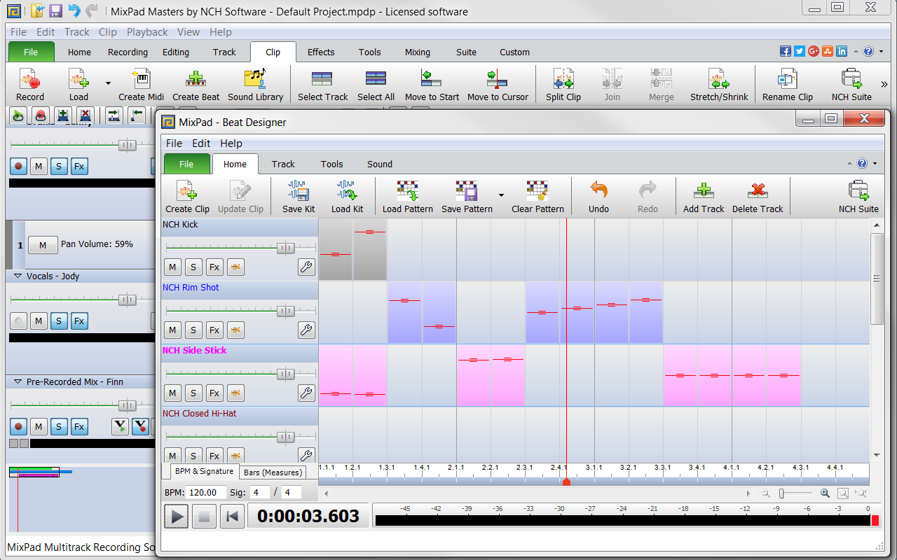 MixPad Multitrack Recording Software for Sound Mixing and Music