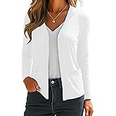 VIISHOW Women's Fall Cardigan Lightweight Long Sleeve V-Neck Open Front Button Up Loose Textured Cardigans with Pockets