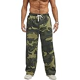 Anoumcy Men's Camo Sweatpants Casual Baggy Jogger Drawstring Elastic Waist Athletic Lounge Trousers Workout Streetwear Pants