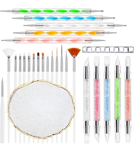Amazon.com : HomTop Nail Art Tools 22-piece Set, Resin Nail Art