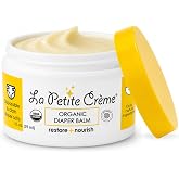 La Petite Creme Diaper Balm - Healing &amp; Nourishing Diaper Rash Cream, 1 oz | Moisturizer &amp; Skin Cleanser, Liniment, Diaper Rash Cream, USDA Certified, EWG Verified, Organic Ingredients
