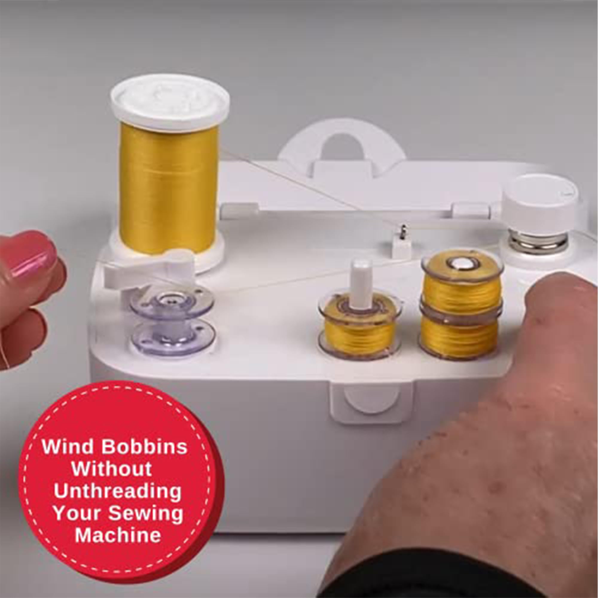 SINGER Portable Bobbin Winder | Compact & Easy-to-Use Bobbin Winding Machine with Automatic Shut-Off | Compatible with Class 15 & 15J Bobbins