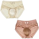 Pructi Men's Sissy Crossdressing False Pussy Briefs Soft Stretchy Breathable Bulge Pouch Sexy lace Underwear