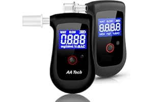 iBACheck Breathalyzer Rechargeable Alcohol Tester Breath Analyzer to Test Alcohol, Low Standby Current. Breath Test with 20 Memories