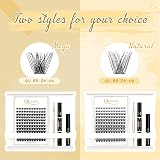 QUEWEL DIY Eyelash Extensions Kit 144 Cluster Lashes Bond Seal Tweezer Remover view 4