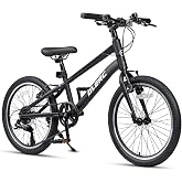 Glerc 20 24 Inch Kids Bike, 7-Speed Kids Bicycle for Boys &amp; Girls Ages 6-15, Mesa Children Bicycle with Dual Brakes and Kickstand, Multiple Colors