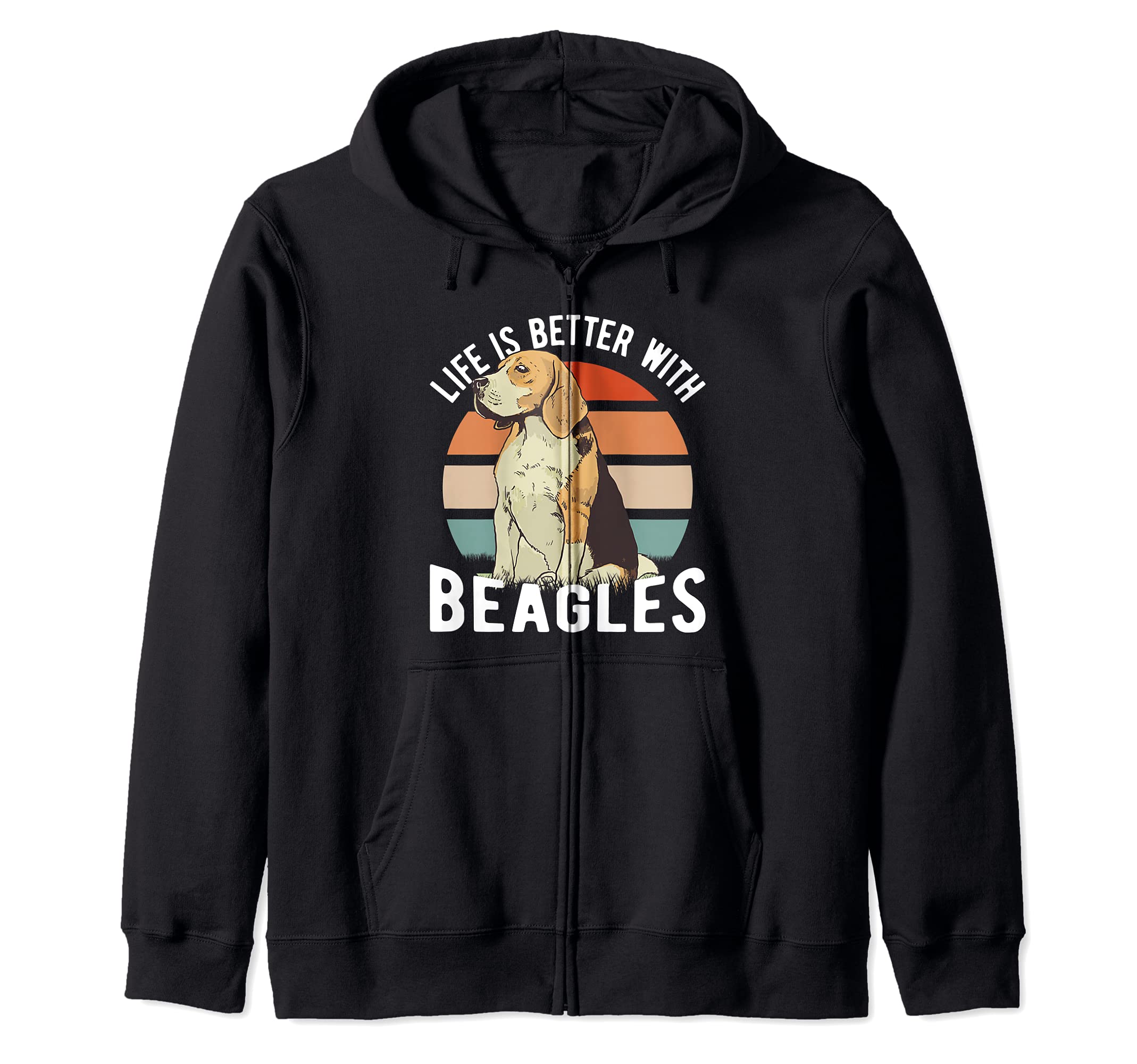 Beagle Life Is Better With Beagles Dogs Dad Dogs Mom Zip Hoodie