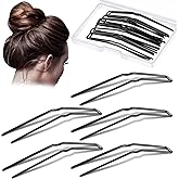 Waydress 36 Pieces U Shaped Hairpins Ballet Buns Bobby Pins U Hair Styling Metal U Bun Hairpins for Updo Bun Bobby Pins for Women Lady Thick Thin Long Curly Hair (Black, 3 Inches)