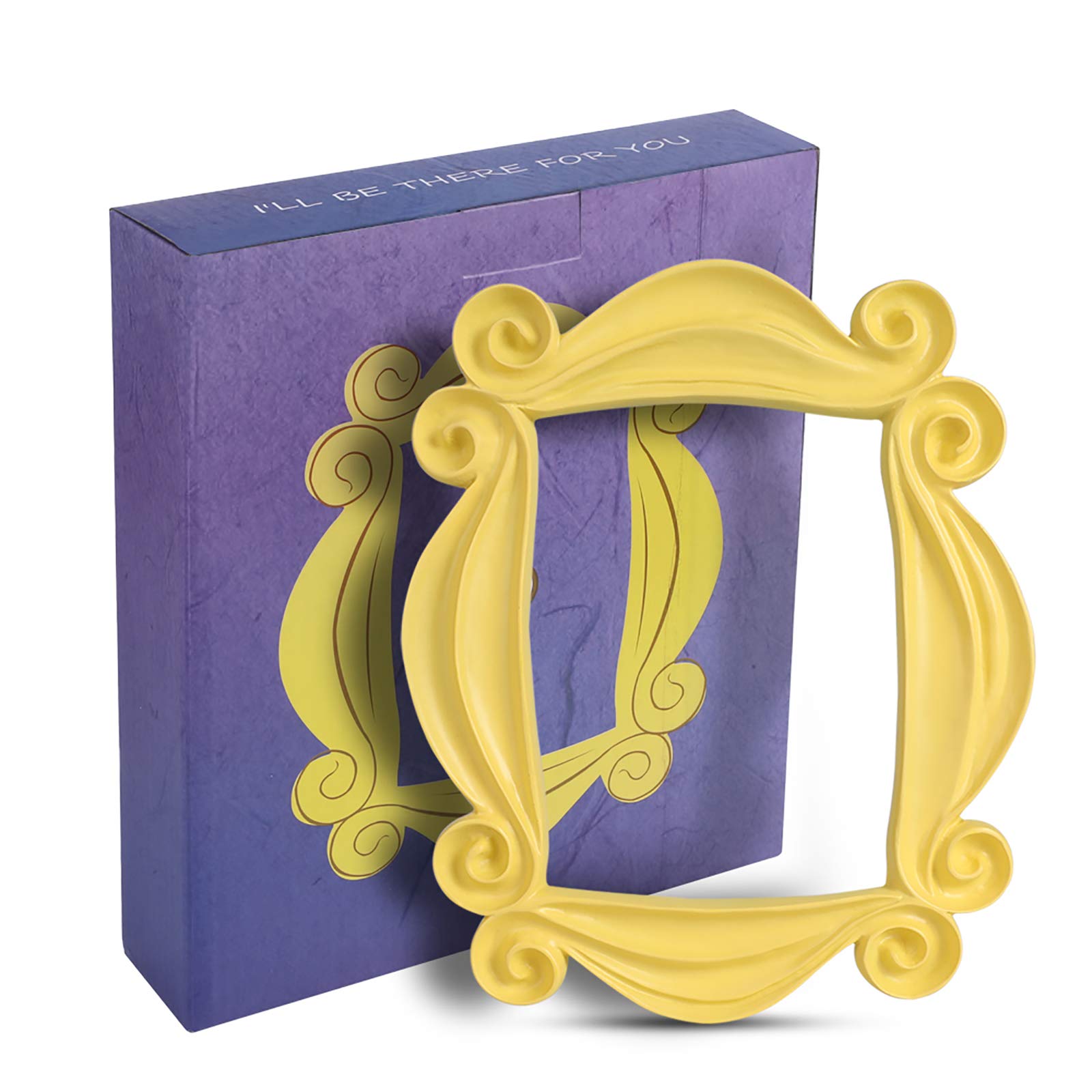 Opret Replica of the Peephole Frame Seen in Monica's Door, Yellow Door Frame with 5 Stickers, Friends Gift