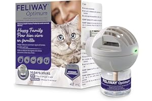 FELIWAY Optimum Starter Kit, Promotes Calmness AND Harmony in Cats & Kittens, VHP Registered NN.P5V2, includes 1 Diffuser 1 R