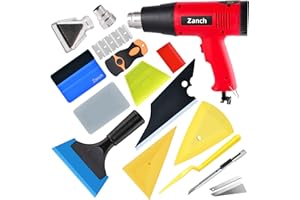 Zanch Window Tint Kit,Complete Tool Set for Professional Window Tint Protective Film Installation【Deluxe 29pcs with Red Heat Gun】