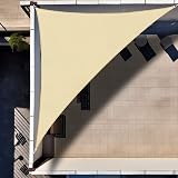 IOAOI 3x4x5m Triangle Sun Shade Sail Canopy Waterproof Pale Yellow HDPE view 5