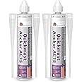DCP Quickmast AE15 Concrete Epoxy for Rebar and Rods – High-Strength Anchoring System, Two-Part Acrylate Epoxy with Cartridge and Nozzles, 10.1 fl oz – 2 Pack