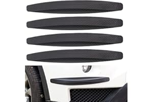 4 PCS Car Front Rea Bumper Protector Strips Anti-Scratch Strips Sticker Guard Corner Anti-Collision Protective Trim Bar,Carbo