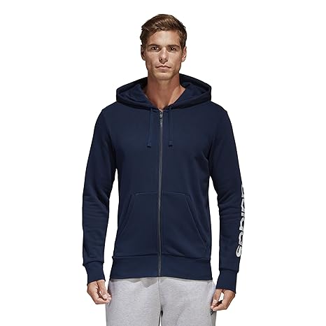 adidas Herren Essentials Linear Full-Zip Hoodie