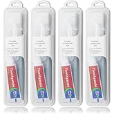 Lilingsty Toothbrush Travel kit, Portable Toothbrush kit (4-Pack) | Comes with travel toothbrushes, 25g travel toothpaste, 5 floss picks, travel toothbrush holder, suitable for travel, hotels