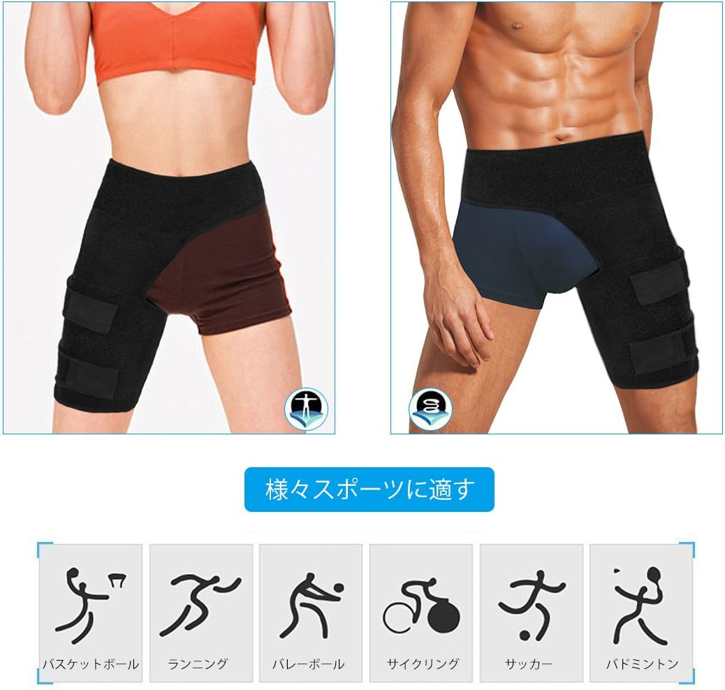 IDEAPRO Groin Wrap Support, Adjustable Groin Strain Pain Wrap Hamstring