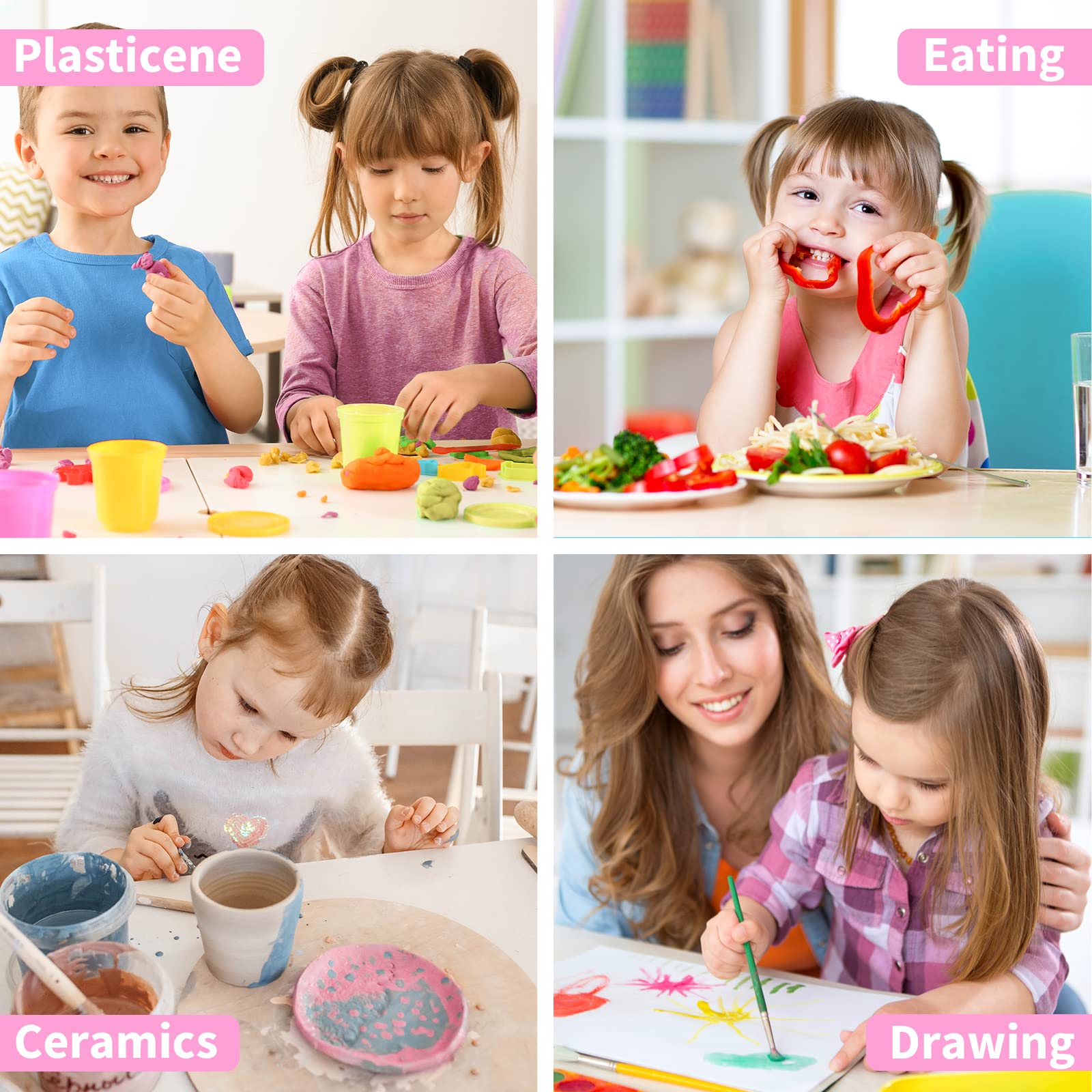 WERNNSAI Kids Art Smock, Toddler Artist Smock with Sleeve and Pockets, Kids Painting Apron