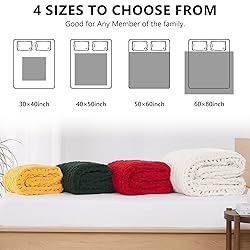 L'AGRATY Chunky Knit Blanket - Soft Chenille Yarn
