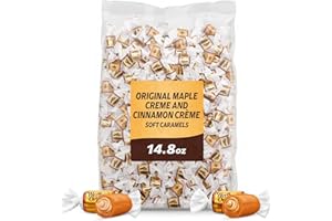 TREATIZO Werther’s Original Maple Crème & Cinnamon Crème Soft Caramels Holiday Duo –, 2 Pack Limited Edition Seasonal Candy Gift Bundle