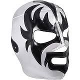 BLUE DEMON Pro-Fit Adult Lucha Libre Wrestling Mask - Blue & Silver (Large)