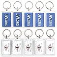 TONOS Rectangle Jw.org No Blood Double Sided Key Chain Jehovah's Witnesses Accessory 10 Pack