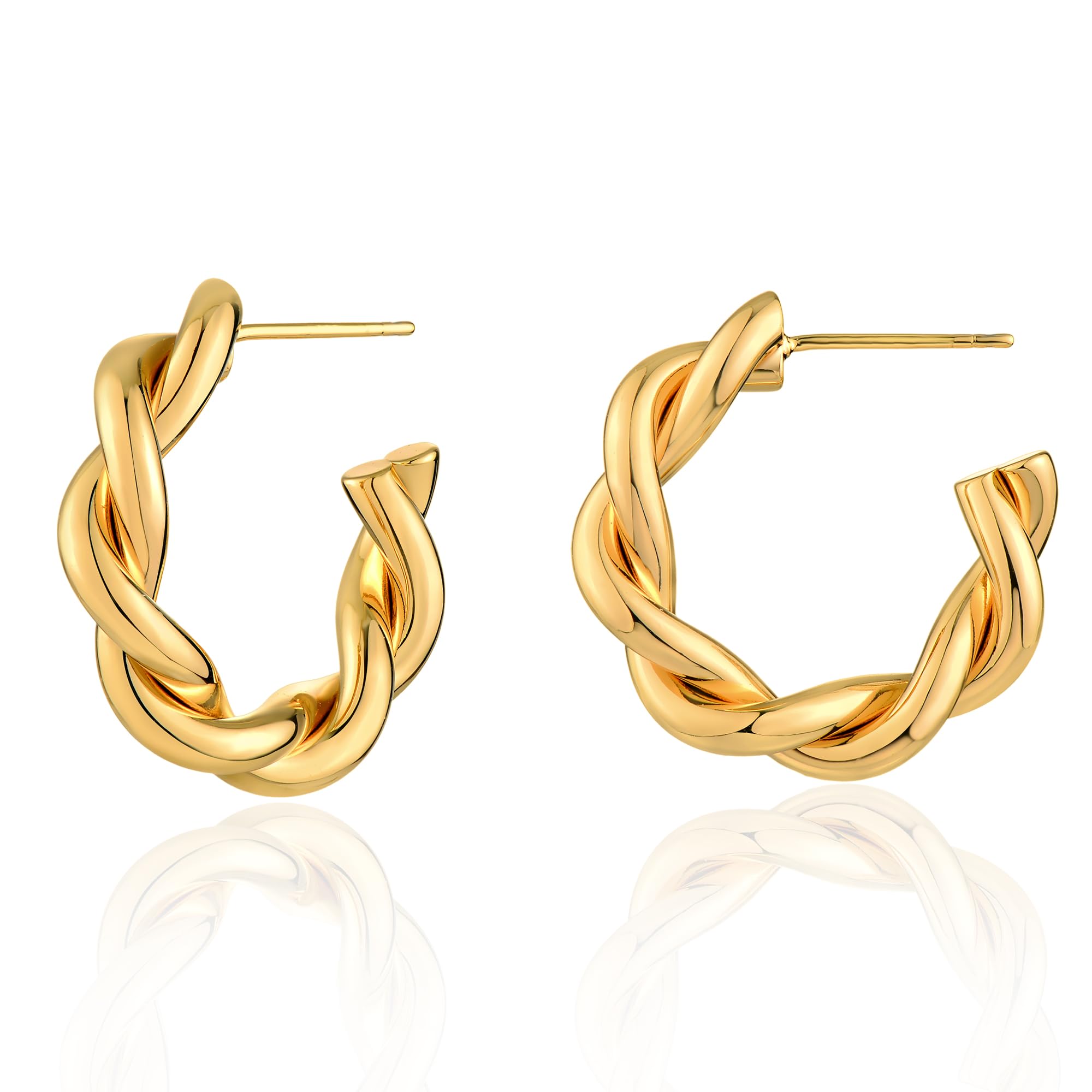 Dremmy Studios Gold Open Hoops Earrings 14K Gold