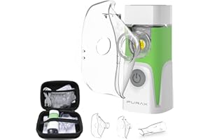 PURAX Portable Nebulizer for Adults and Kids,Rechargeable Handheld Mesh Nebulizer Machine, Travel & Home Use, Fast Relief for Breathing Problems, Ultra Quiet Auto-Cleaning