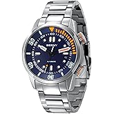 BERNY Men's Dive Watch, Fashion Mechanical Automatic Watches for Men, 20AMT Waterproof Male Wrist Watch, Super Luminous Sapphire Glass All Stainless Steel Luxury Birthday Presents