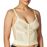 Carnival Women's Front Closure Longline Lace Soft Cup Wire Free Bra