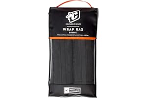 Creatures of Leisure Double Wrap Silicon Rax, Double Soft Rack System, Corrosion Resistant Metal Cam Buckle, Reusable Carry Bag, Black Orange