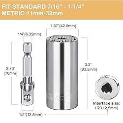 Mofeetools Universal Socket 11-32 mm Chrome Steel