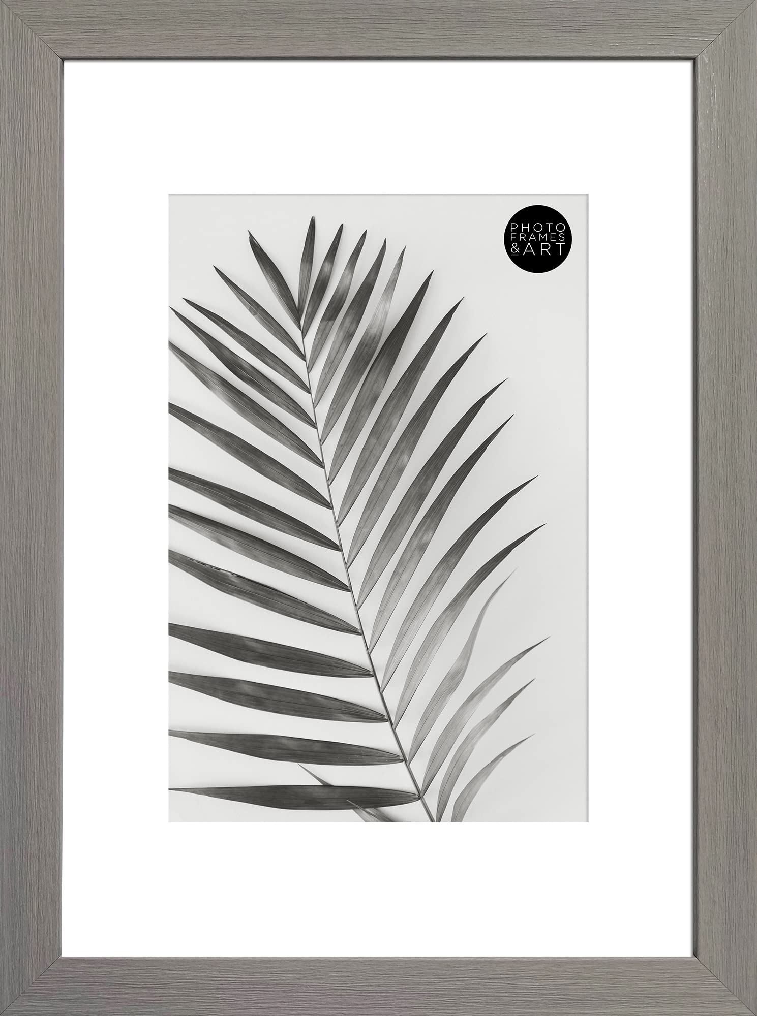 pf+a REAL GLASS A4 Picture Frame For A5 Photo - A5 (15x21cm) With Mount Grey Photo Frame