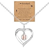 Xiacheng Gifts for Women Softball/Volleyball/Soccer/Basketball/Baseball/Football Necklace Birthday Christmas Valentine Graduation Anniversaries for Her 16+3 Inch