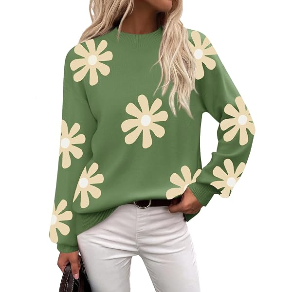Shermie Women's Heart Elbow Patch Sweater | Lightweight Knit | Crew Neck Pullover | Cute Casual Top - View #8