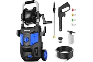 BAYOTAK Electric Pressure Washer, 4800 PSI Max 3.0 GPM, High Pressure Cleaning Machine with Foam Cannon, 35 FT Power Cord, 20