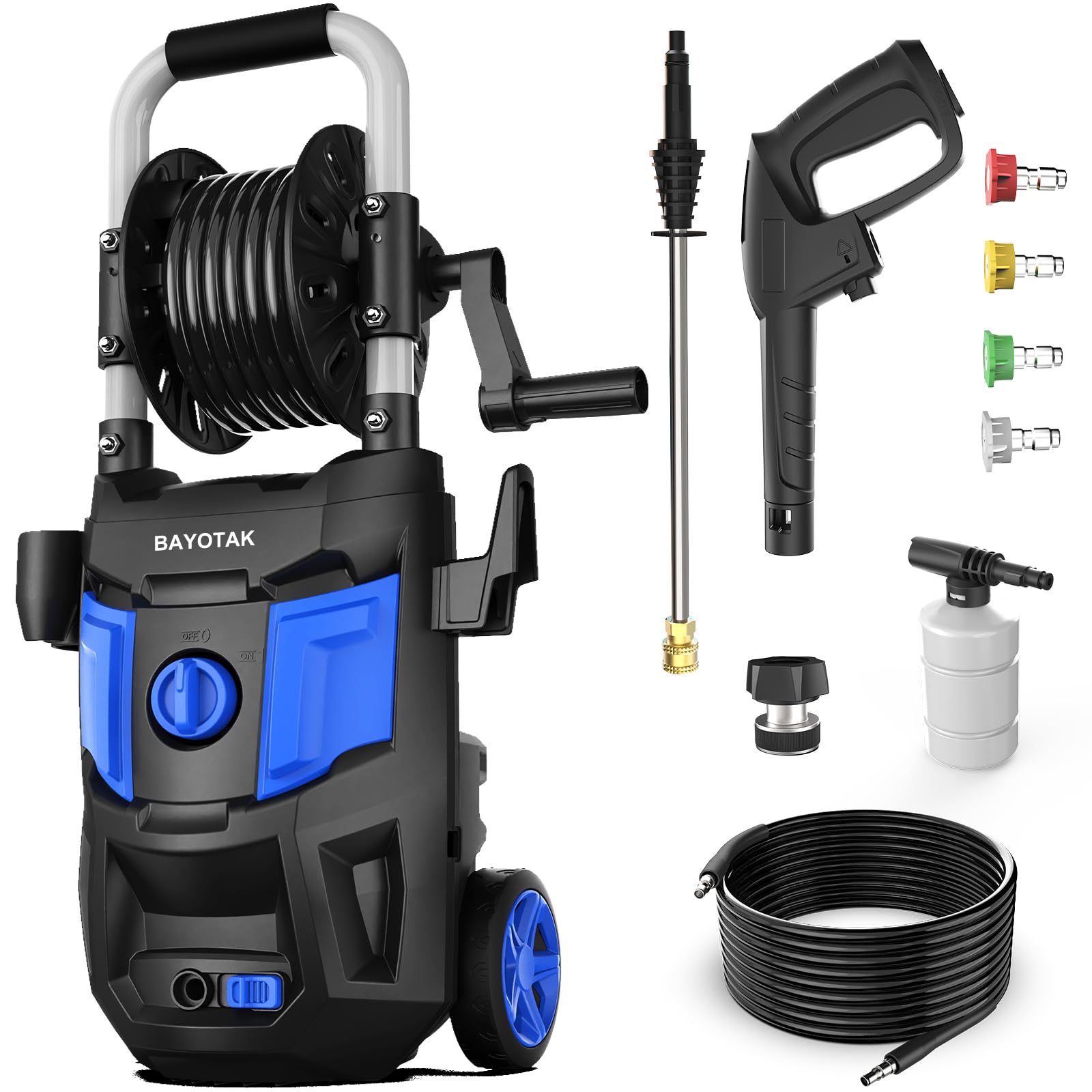 Photo 1 of ** FINAL SALE NO RETURNS **

BAYOTAK Pressure Washer -4800PSI Power Washer with Foam Cannon, High Pressure Cleaning Machine with 4 Connect Nozzles for Cars/Patio/Driveways/Home Cleaning