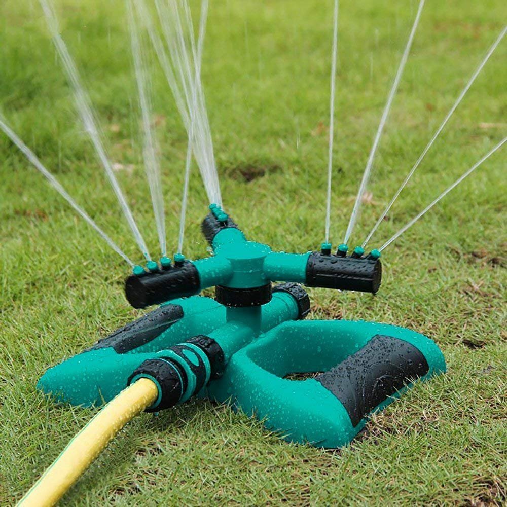 ALLESCOOL Garden Sprinkler, 360° Fully Circle Rotating Water Sprinkler Garden Pipe Hose Irrigation, 2 Sprinkler Head for Gardens & Lawns Irrigation