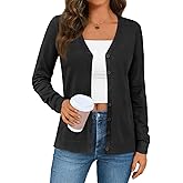 LILLUSORY Cardigan Sweaters for Women 2026 Trendy Summer Button Down Shirts Lightweight Sweater Knit Jackets Outfits