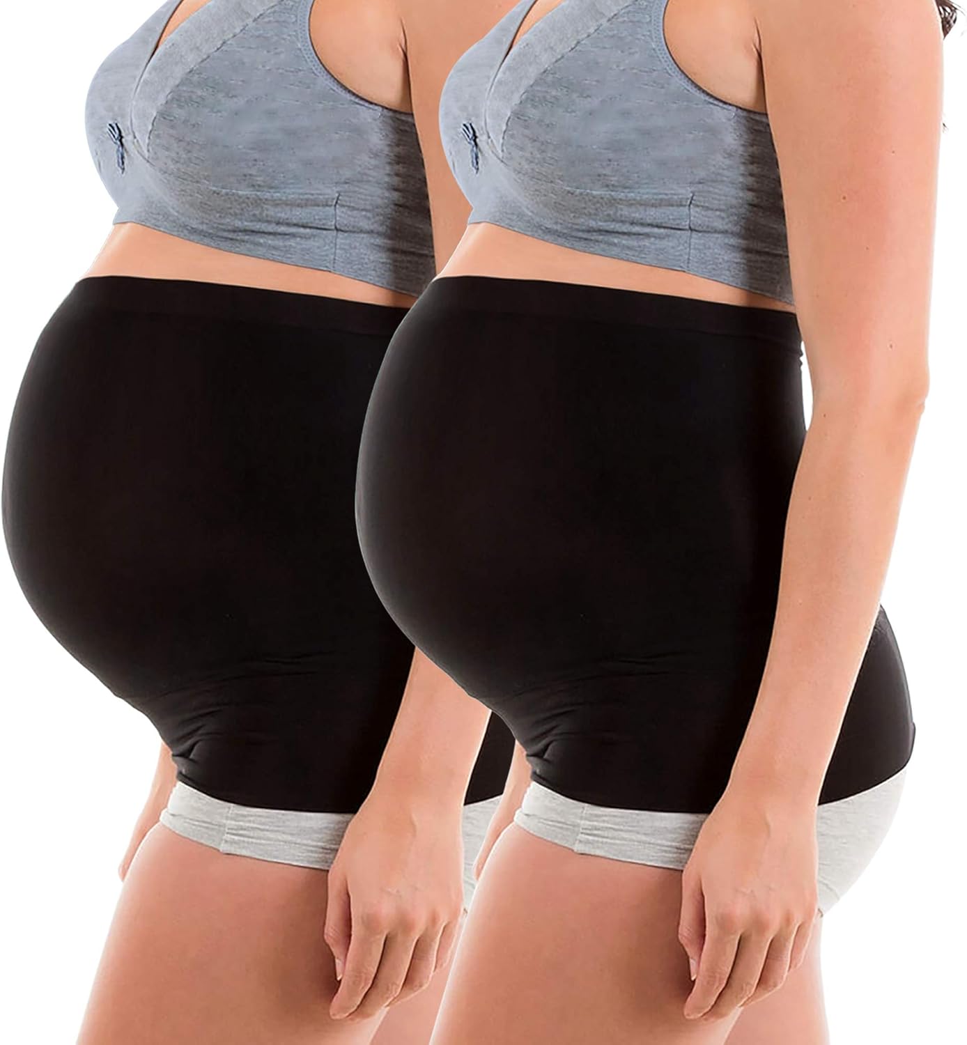 Womens Maternity Belly Band for Pregnancy Nonslip Silicone Stretch