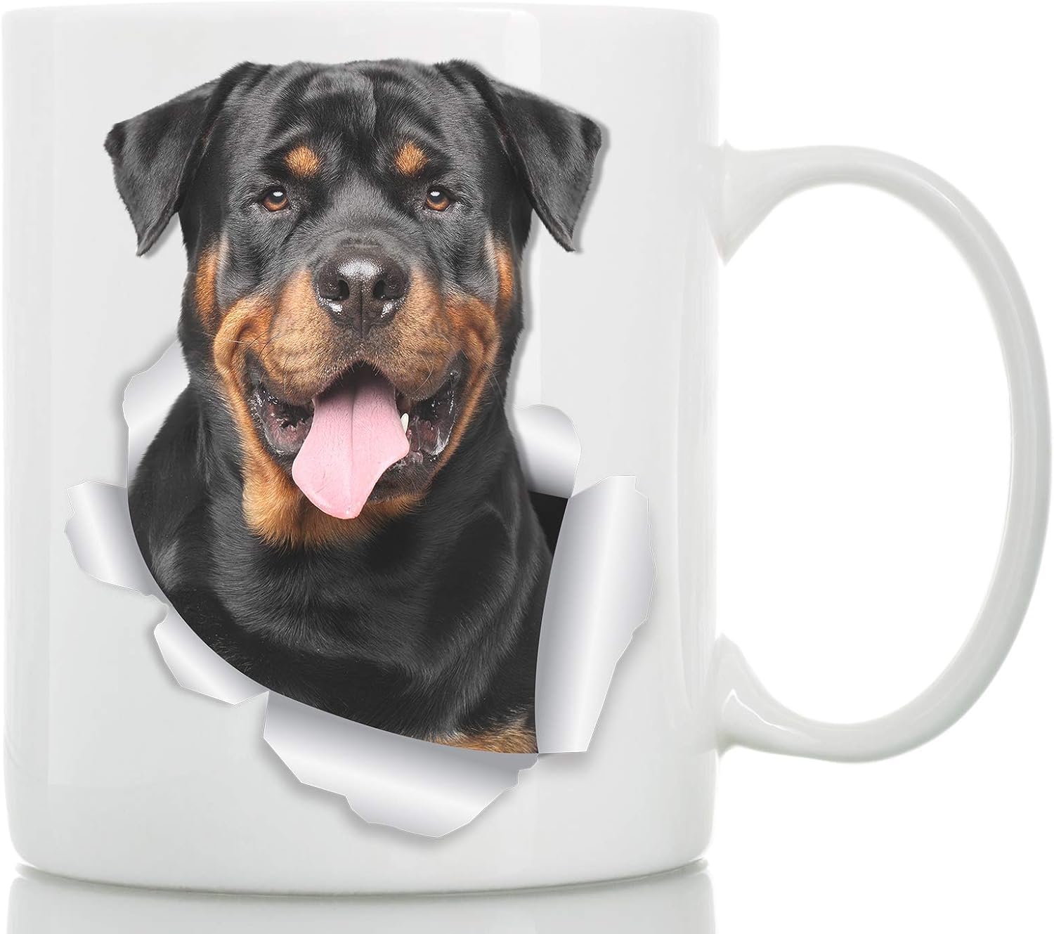 Smiling Rottweiler Coffee Mug Ceramic Dog Coffee Mug Perfect