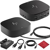 HP Docking Station for Laptop Dual Monitor and Charging - 5TW10AA G5 Dock | HP USB-C Dock with HDMI, 2 DisplayPort, USB-A, USB-C, Audio, Gigabit Ethernet &amp; 120W Adap ter for Dual Monitor Setup