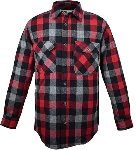 Amazon.com: Five Brother Men's Heavyweight Flannel Shirt, Big and Tall: Clothing