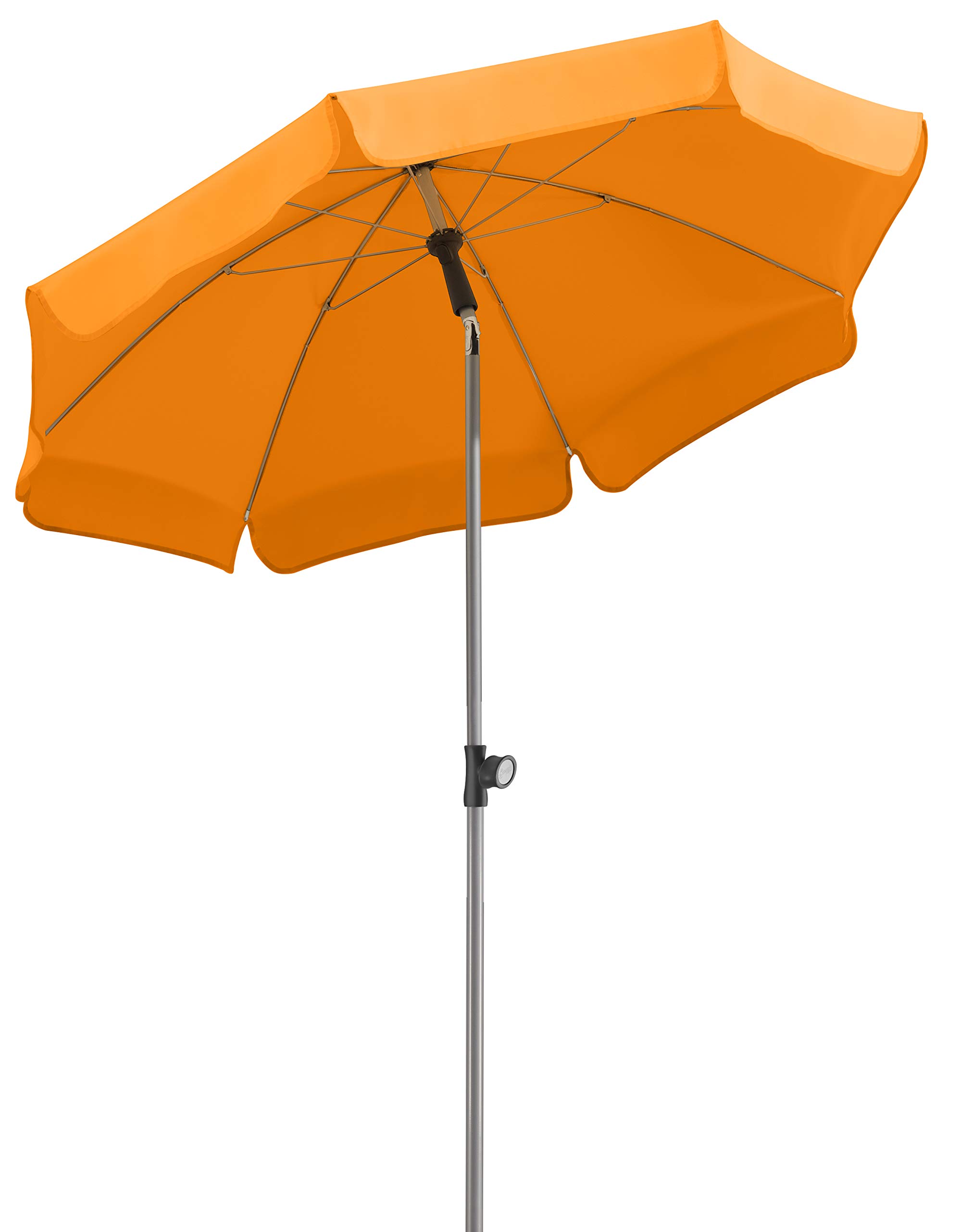 Schneider 715-75 Umbrella Locarno approx 150 cm Ø, 8-Part, Round, Mandarin, 150 x 150 x 220 cm