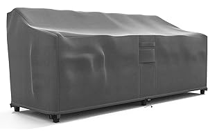 KHOMO GEAR Waterproof Heavy Duty Outdoor Lounge Loveseat Sofa Furniture Patio Cover - 88'' x 32.5'' x 33'' Grey