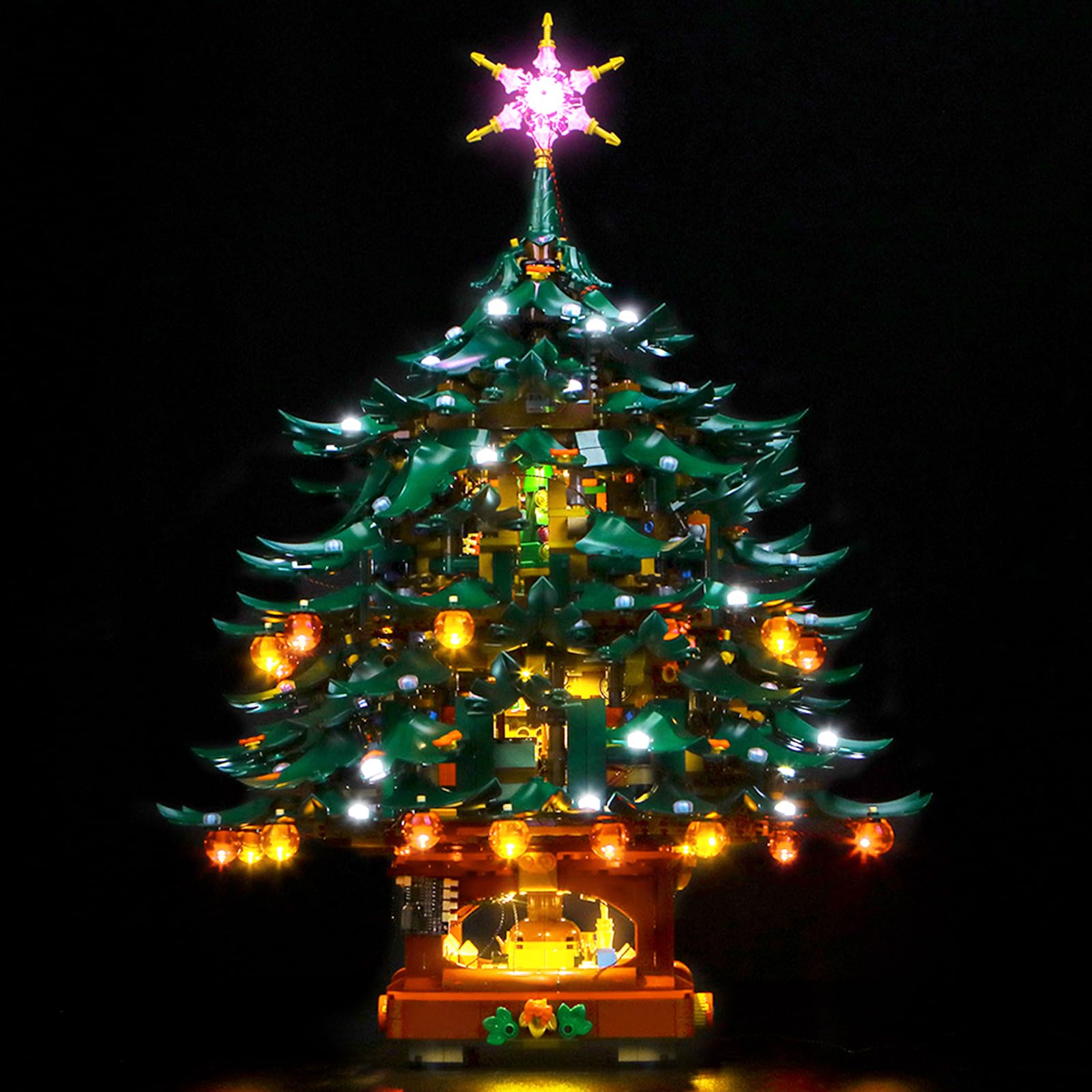 LocoLee Led Light Set Compatible with Lego 41843 Family Christmas Tree Decoration Led Decoration Lighting Kit Compatible with Lego 41843 Building Blocks Model,Only Lights Set,No Model
