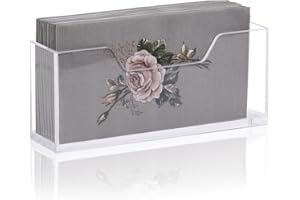 Acrylic Napkin Holder, Clear Guest Hand Towel Holder for Bathroom Vertical Napkin Holder for Home, Kitchen, Restaurant and Ho