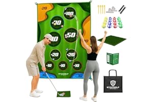 STICKYGOLF PRO Golf Game for Adults Outdoor Indoor - Backyard Chipping Set with Sticky Balls - Family Entertainment Multi-Player Action - Friend and Party Activity - Gift for Golfers