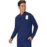 Hanes mens Scrubs Healthcare Jacket, Zip-up Scrub Jacket for Men, Moisture-wicking & Odor Control